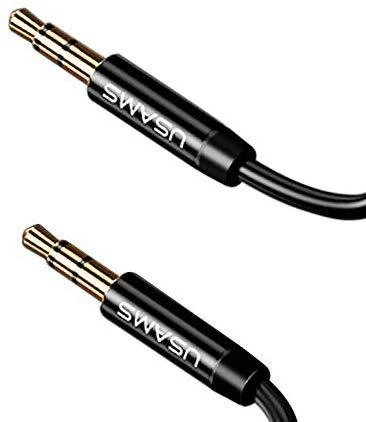 USAMS 3.5mm audio 1.2m laidas, Juodas