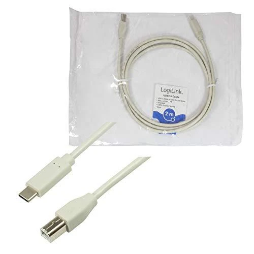 LOGILINK CU0161 – USB 2.0 jungties kabelis USB-C kištukinis į USB-B kištukas 2 m
