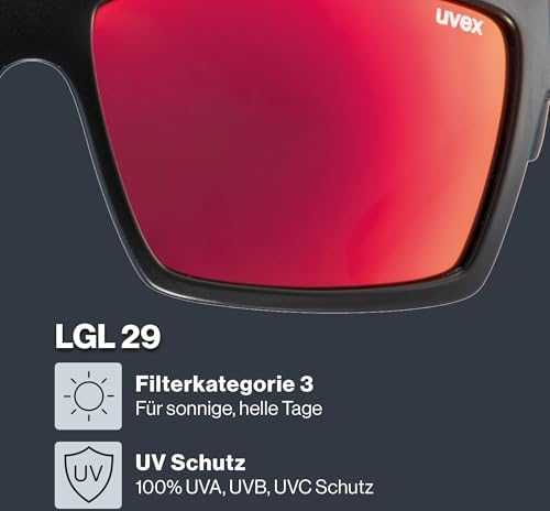 Akiniai Uvex lgl 29 juodas mat raudonas
