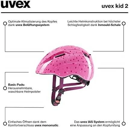 Šalmas Uvex kid 2 pink confetti-46-52CM