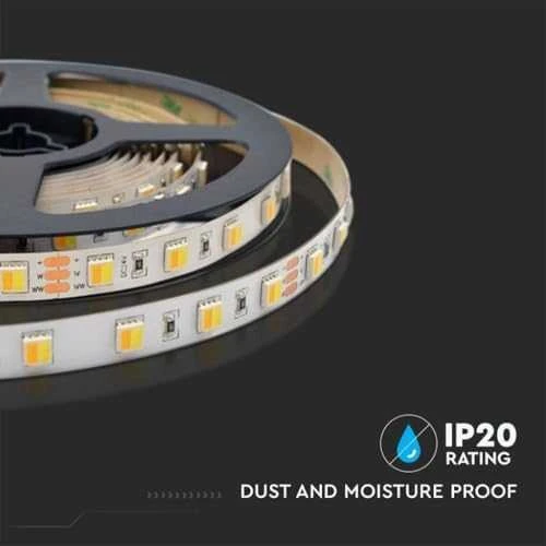 V-tac 14W/m LED juosta, 120LED/m, 24V, 3000-6000K, IP20, 5 metrų ritė