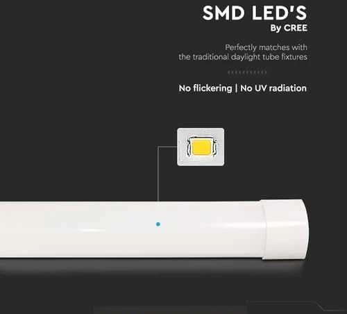 Lubinis šviestuvas V-tac 40W LED linijinis šviestuvas, 120cm, baltas, 6500K, CREE LED chip