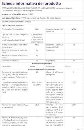 Sieninis šviestuvas V-tac 20W sieninis lauko šviestuvas, pilku korpusu, 3000K, IP65