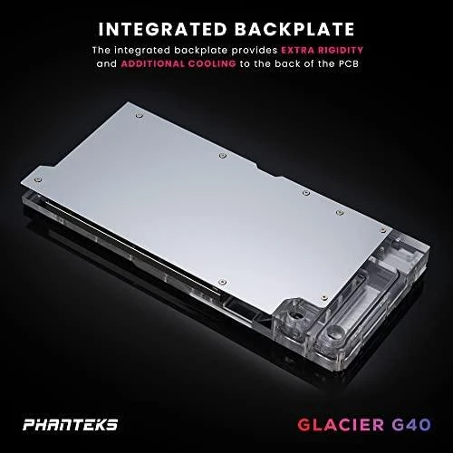Phanteks PHANTEKS Glacier G40 RTX 4090 Waterblock su galine plokšte Gigabyte, D-RGB - chromas
