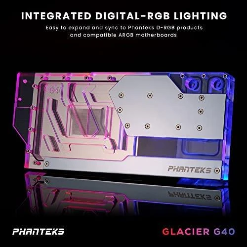 Phanteks PHANTEKS Glacier G40 RTX 4090 Waterblock su galine plokšte Gigabyte, D-RGB - chromas