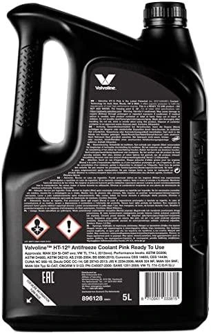 Valvoline HT-12 antifrizo 5L pakuotės galinė pusė