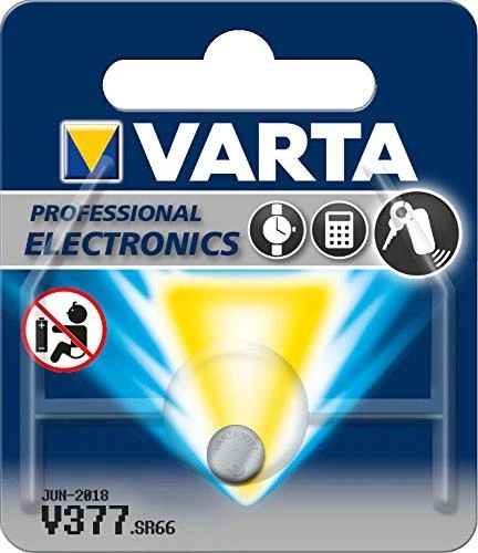 Varta 377 sidabrinis oxide button cell batteries