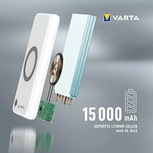 Varta Wireless Power bank-charger Energy 15000mAh 57908 išorinė baterija (powerbank)-pakrovėjas