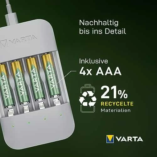 Varta Eco Charger Pro perdirbtas + 4 x 800 mAh AAA 57683 101 131