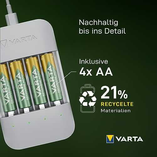 Varta Eco Charger Pro perdirbtas + 4 x 2100 mAh AA 57683 101 121