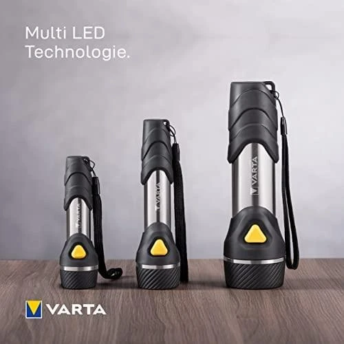 Varta Day Light Multi LED F30 Rankinis žibintuvėlis Juoda, Sidabras, Geltona