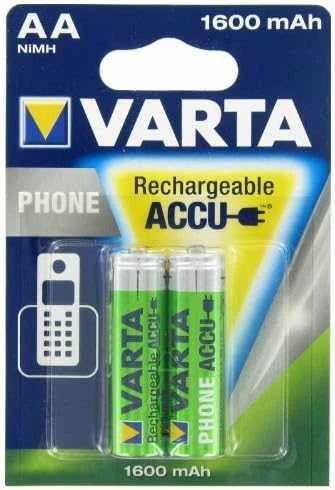 Varta AA Įkraunami Elementai 1600mAh 1,2V 2 Vnt