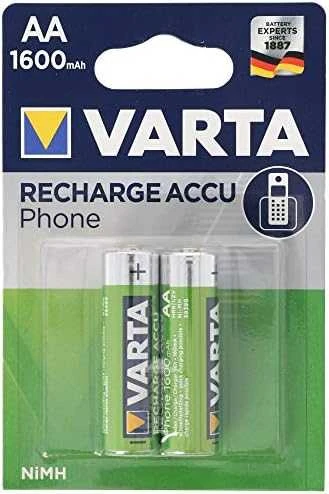 Varta AA Įkraunami Elementai 1600mAh 1,2V 2 Vnt