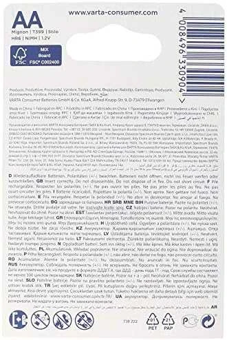 Varta AA Įkraunami Elementai 1600mAh 1,2V 2 Vnt