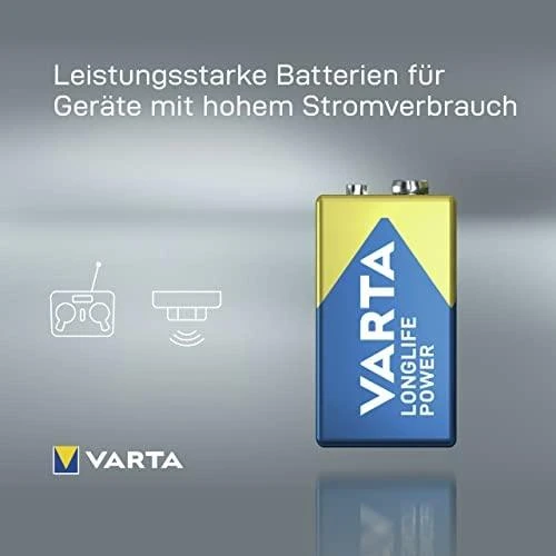 Varta Longlife Power 9V baterija, 1 vnt.