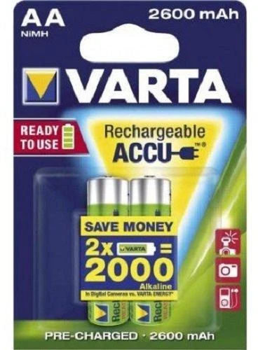 Varta AA įkraunamos baterijos pakuotė 2600 mAh