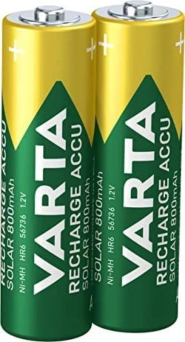 Varta AA HR6 Pakraunamos Baterijos Solar 800mAh 2vnt