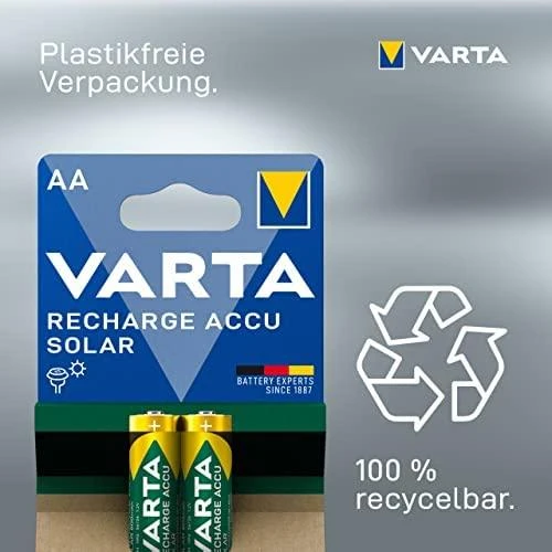 Varta AA HR6 Pakraunamos Baterijos Solar 800mAh 2vnt