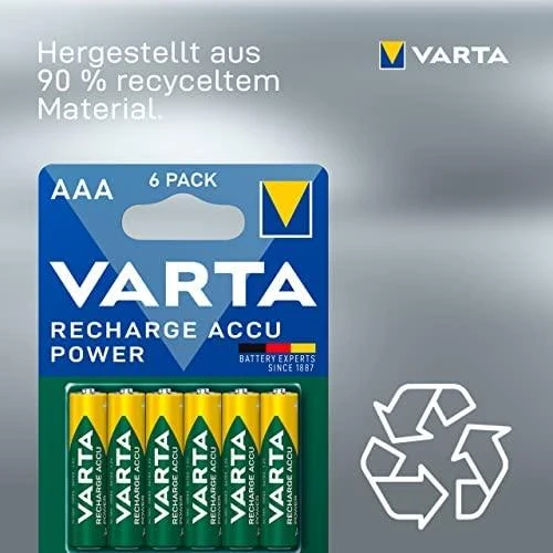 Įkraunami Elementai Varta AAA R03 1000 mAh 5703 4 vnt.