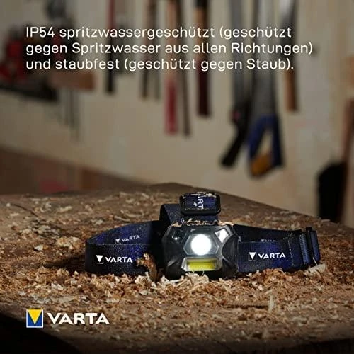 Varta OUTDOOR SPORTS ULTRALIGHT H30R Ant galvos tvirtinamas žibintuvėlis Gelsvai žalsva spalva LED