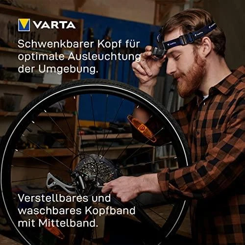 Varta OUTDOOR SPORTS ULTRALIGHT H30R Ant galvos tvirtinamas žibintuvėlis Gelsvai žalsva spalva LED