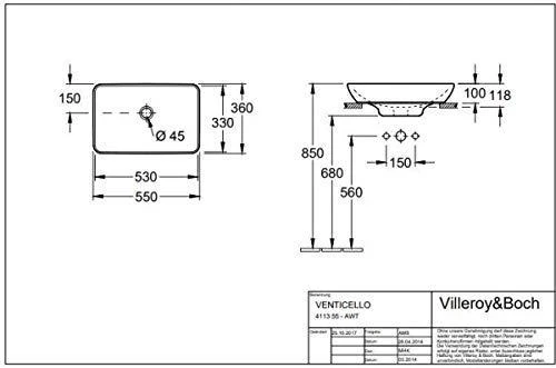 Villeroy & Boch Venticello praustuvas, 550x360 mm, baltas