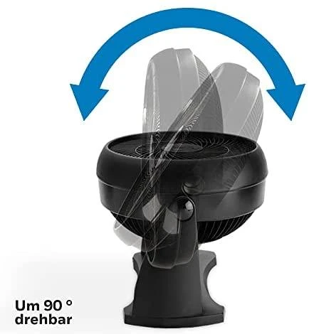 Honeywell HT900E4, Buitinis mentinis ventiliatorius, Juoda, Grindys, Sienas, 39 dB, 18 cm, 740 m³/h