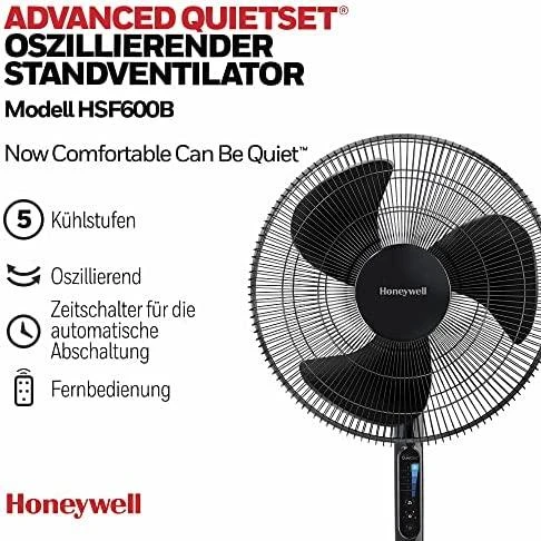 Kondicionierius Honeywell grindų ventiliatorius su osciliacija, 5 greičiai, nuotolinis valdymas, HSF600B