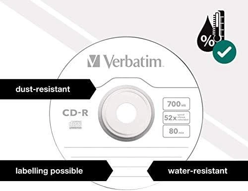 Verbatim CD-R 80/700MB 52X 10pack EXTRA PROTECTION tortų dėžutė - 43437