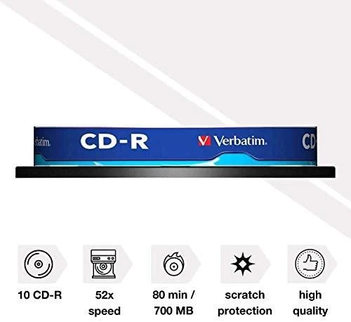 Verbatim CD-R 80/700MB 52X 10pack EXTRA PROTECTION tortų dėžutė - 43437