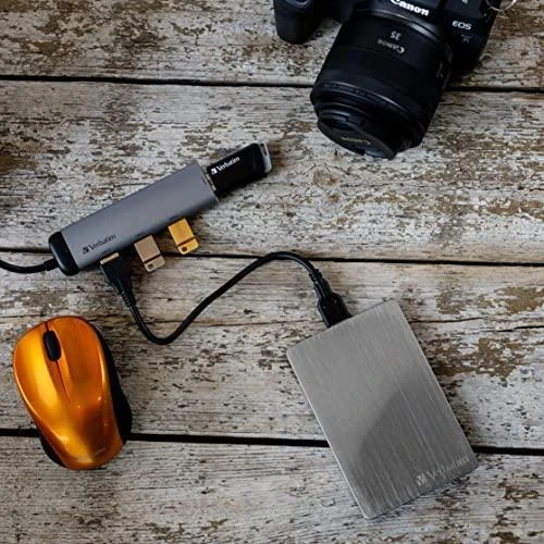 Verbatim Adapteris Hub USB-C - 4xUSB-A 3.2 pilkos spalvos 49147