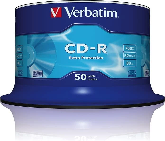 „Verbatim“ CD-R papildoma apsauga, 0,7 GB, 52 x 50 pakuotės velenas
