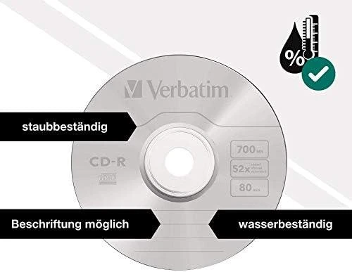 Verbatim CD-R AZO Crystal 0,7 GB, 52 x 50 Pakuotės velenas
