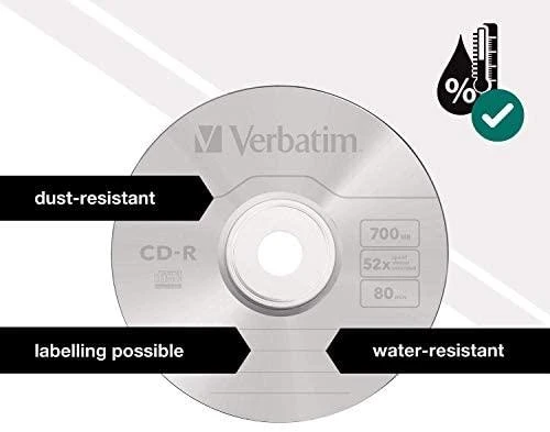 Verbatim CD-R AZO Crystal 0,7 GB, 52 x, 25 Pakuotės velenas