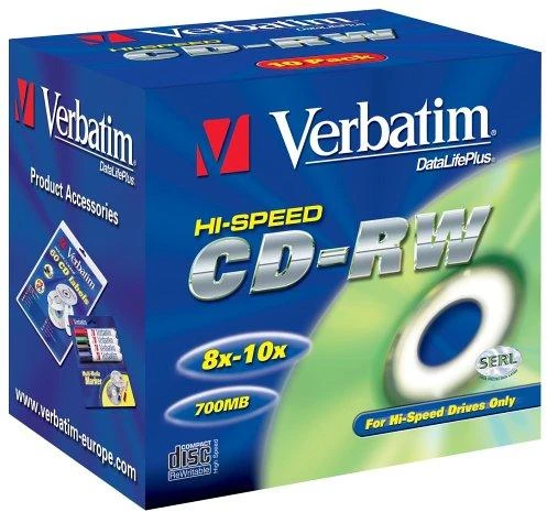 Verbatim CD-RW 12x 700 MB 10 vnt