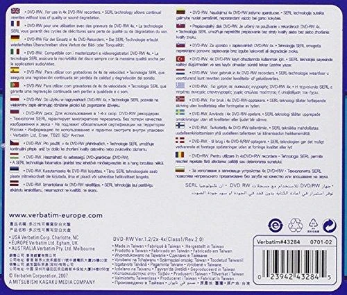 Verbatim DVD+RW, 4x, 4.7GB, 5vnt (43285)