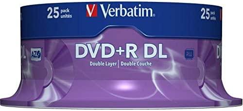 Verbatim DVD+R Double Layer 8x Matt Sidabrinis 25pk Spindle 8,5 GB DVD+R DL 25 vnt