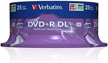 Verbatim DVD+R Double Layer 8x Matt Sidabrinis 25pk Spindle 8,5 GB DVD+R DL 25 vnt