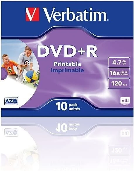 Verbatim 43508 neįrašytas DVD diskas 4,7 GB DVD+R 10 vnt