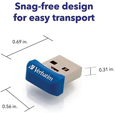 Verbatim Pendrive 64GB USB-A 3.2 NANO mėlynos spalvos 98711
