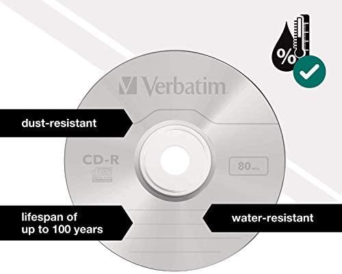 VERBATIM audio CD-R 80 min. / 700 MB 16x 10 pakelių papuošalų dėklo krištolinis paviršius, spalvinkite gyvai