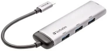 Verbatim Adapteris Hub USB-C - 4xUSB-A 3.2 pilkos spalvos 49147