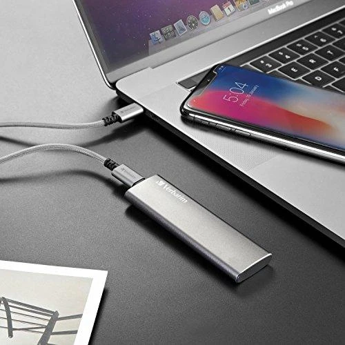 Išorinis kietasis diskas SSD Verbatim Vx500 240GB, USB 3.1, Gen 2, pilkas / V47442