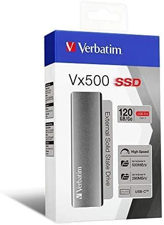 Kietasis diskas Verbatim Vx500 120 GB Sidabras