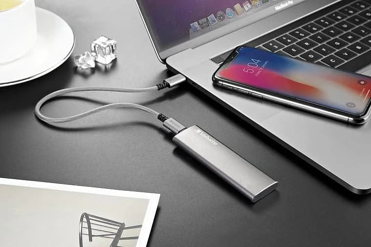 Išorinis kietasis diskas SSD Verbatim Vx500 480GB, USB 3.1, Gen 2, pilkas / V47443