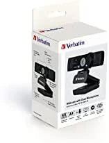 Internetinė kamera Verbatim su podwójnym mikrofonem Ultra HD 4K AWC-03 juoda/juodas 49580
