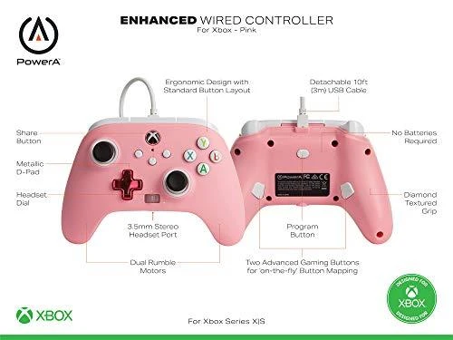 Inline Power A PowerA Laidinis Valdiklis | XBOX One, Series X|S (Rožinis)