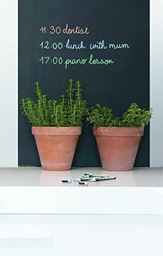 Lipni kreidinės lentos plėvelė SECURIT, 45×100 cm, juoda sp.