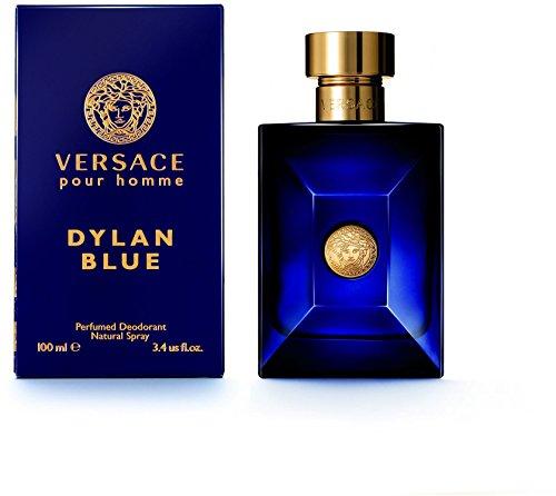 Versace Dylan Mėlyna Pour Homme Perfumed Dezodorantas Purškiklis purškiamas dezodorantas vyrams, 100 ml