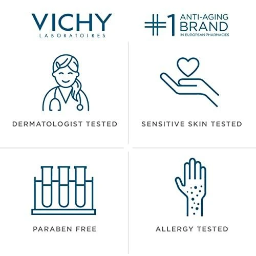 Vichy Homme Hydramag C Anti Fatigue Hydrating Care drėkinantis veido ir akių kremas vyrams, 50 ml
